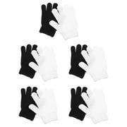 Skin Cleaning Supply Five-fingers Shower Gloves Bath Loofah Scrubber Washing Double Sided Polyester 10 Pcs