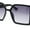 Black - Smoke, variant on Womens Stylish Rectangle Chic Diva Plastic Designer Sunglasses Black - Smoke
