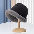 thumbnail image 3 of CoCopeaunts Winter Bucket Hat for Women Plush Thickened Fisherman Hat Casual Plush Wide Brim Soft Comfort Warm Mongolian Hat, 3 of 8