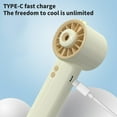 thumbnail image 4 of ChicYu No-Blade Misting Fan 3 Speed Adjustable USB Rechargeable Humidifying Air Cooler, Silent Portable Desktop Fan with Water Spray Function White, 4 of 5