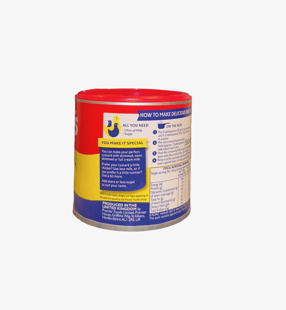 Birds Original Custard Powder  Classic Vanilla Flavored Custard Mix for Puddings and Desserts - 300g