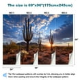 thumbnail image 3 of Peel and Stick Wallpaper Waterproof Arizona desert landscape sunset Wall Mural Decor Self Adhesive and Removable 69in x 98in, 3 of 8