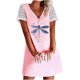 thumbnail image 1 of Vestido casual sexy de verano para mujer Vestido de manga corta con estampado floral y cuello en V Pompotops ghjkhdj16573, 1 of 5
