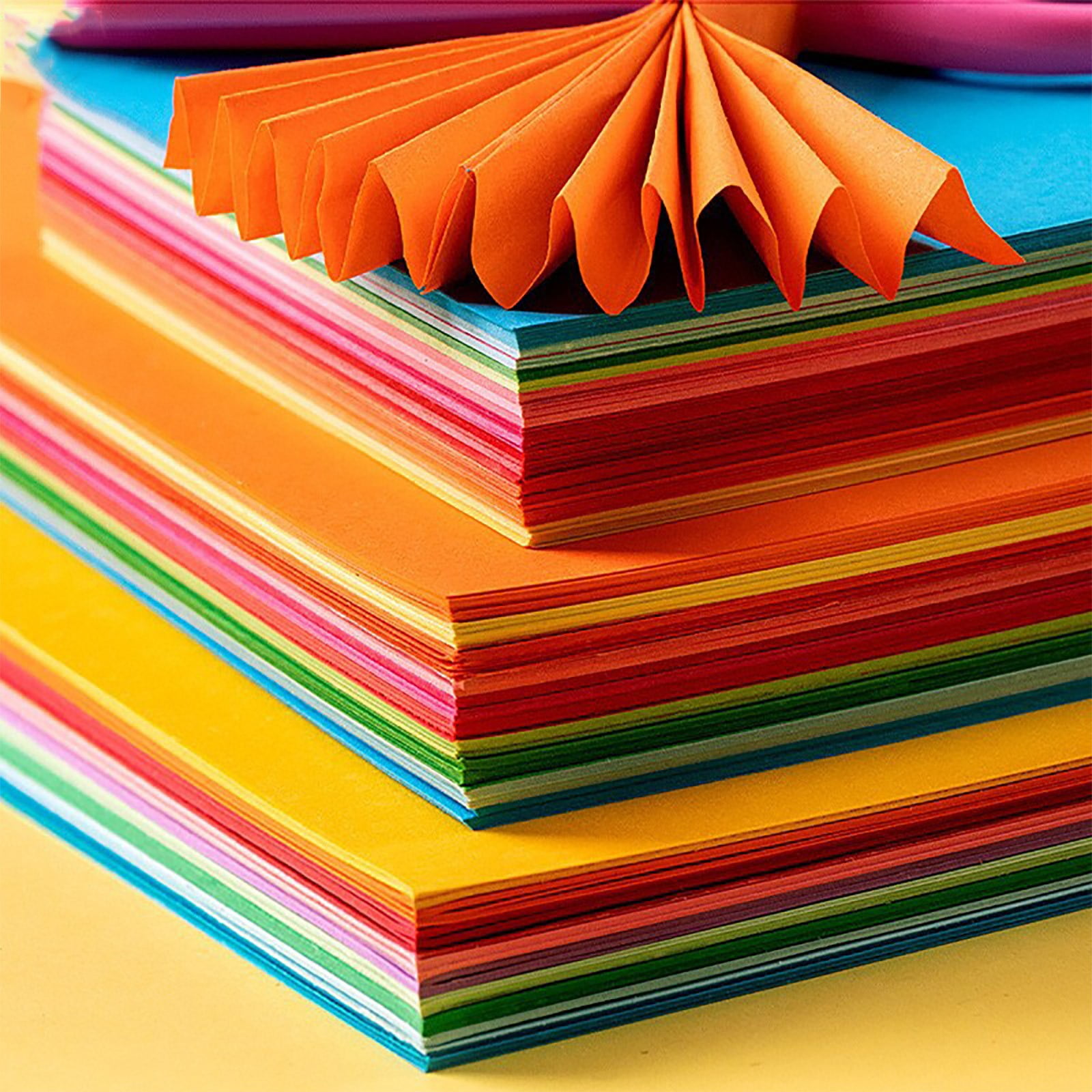 A4 Color Origami Paper 100 Sheets 10 Solid Colors 8.27 in x 11.69 in Printable Craft Paper for Folding and Copying