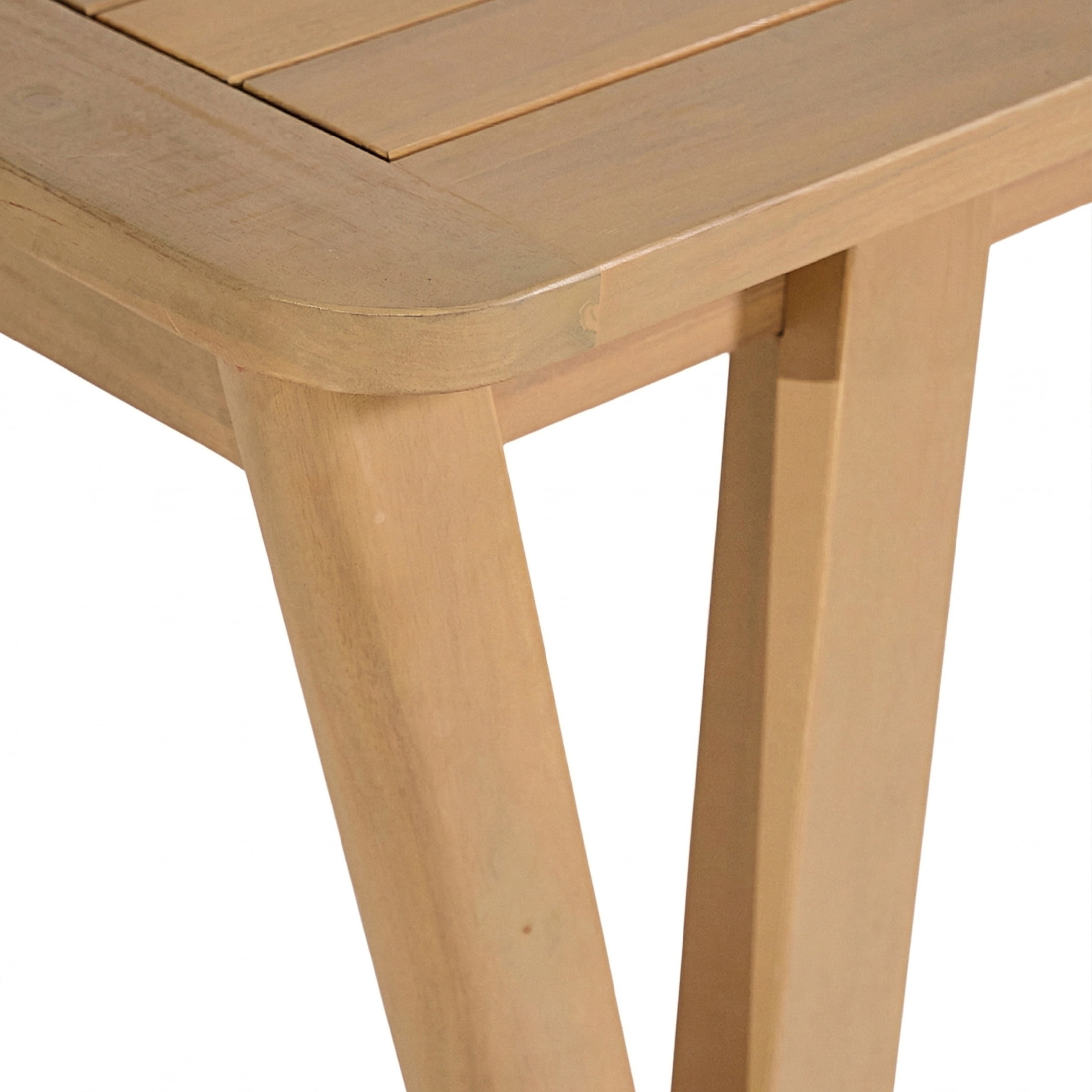 Christopher Knight Home 2-Piece Farmhouse Acacia Wood Patio Dining Table with Bench, Light Teak