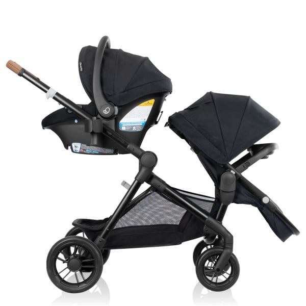Evenflo Pivot Xpand NXT Travel System featuring LiteMax NXT Infant Car Seat, Coal Black