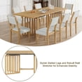 thumbnail image 4 of MAYEERTY Farmhouse 9-Piece Extendable Dining Table Set with 2 Leaves and 8 Chairs, Natural, 4 of 9