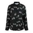 thumbnail image 3 of Skksst Womens Fashion Printed Long Sleeve Buttons Down Shirt Casual Workwear Blouse Tops, 3 of 5