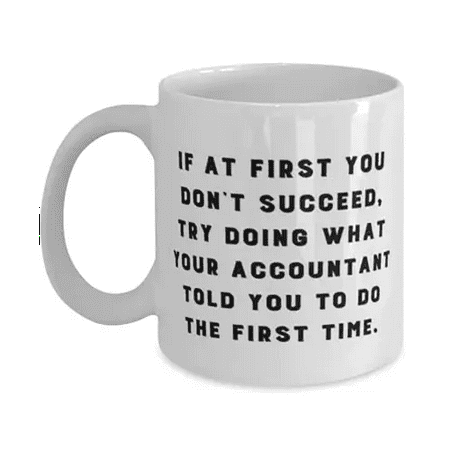 

Gag Accountant 15oz Mug If at First You Don t Succeed Try Doing What Your Present For Coworkers Inspire From Colleagues