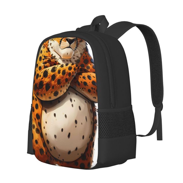 Fotbe Cartoon Cheetah With Attitude Mochila para Hombre y Mujer - Tela Oxford 600D Resistente - Mochila Impermeable de Gran Capacidad para Escuela, Viajes y Senderismo
