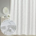 thumbnail image 6 of CSCHome Waterproof Shower Curtain & Room Partition Curtains Anti-Mold Simple Cut Polyester White Shower Curtain Shower Liner 71x71inch, 6 of 6