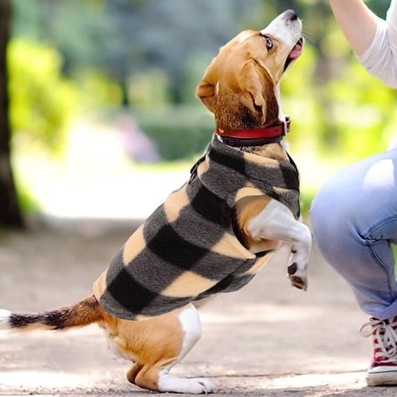 WEUVEB Dog Vest Harness Dog Apparel Plush Multi for Winter Wear 1Pack