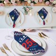 thumbnail image 3 of 250 Year American Anniversary Flag Cloth Napkins, Blue USA Stars Washable and Reusable Dinner Napkins Set of 4, Table Napkin for Kitchen Party Birthday Wedding Hotel Housewarming 20"x20", 3 of 9