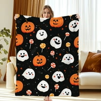 JML Halloween Themed All Season Throw Blanket for Adults - Soft and Cozy 60"x80" Perfect for Home Decor and Trick-or-Treat