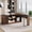 Dark Walnut, variant on Vividwood 63" L Shaped Desk with Lift Top, Power Outlets, 3 Fluted Design Drawers, Storage Shelves, CPU Stand for Home Office (Light Walnut)