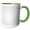 Green/White, variant on 3drose, Black and White Round Dot Pattern Background, 11oz Magic Transforming Mug