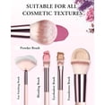 thumbnail image 2 of Makeup Brushes with Case, 20 count Travel Makeup Brush Set, Foundation Concealer Blush Eyeshadow Brush Set Contour  Eyebrow Eyelash Brush Kit with Led Light Mirror Holder & 2  Puff-, 2 of 6