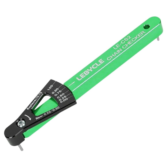 Comprobador de cadena de bicicleta MTB Indicador de desgaste de bicicleta para mantenimiento de bicicletas de montaña Verde