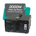 thumbnail image 2 of LiteFuze 2000w Step-Up/step-Down Transformer for Japanese and US appliances with 2 Outputs Sockets - Premium Copper Coil, Noise Reduction, and Circuit Breaker Protection (JP-200), 2 of 11