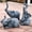 Gray, variant on Brown Bunny Garden Statue Set of 3 Indoor Outdoor Decor Figurines