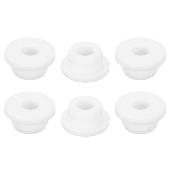 Uxcell 6Pack Rubber Grommets 20mm Drill Hole, 11mm ID White Hole Plug Grommet