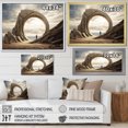 thumbnail image 4 of Designart "Gateway to Infinity Surreal Universe I" Landscapes Framed Wall Art - Traditional Yellow Surrealism Landscape Bedroom Framed Canvas Wall Art, 4 of 6