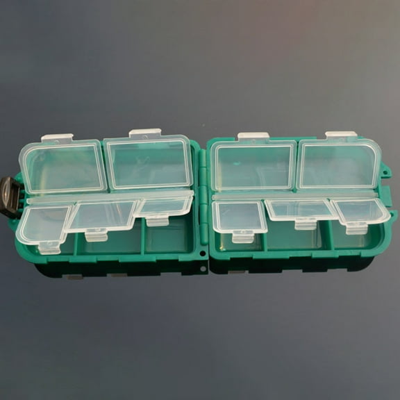 Cheers.US 10 Compartments Portable Fishing Lure Bait Spoon Hook Storage Box Gadget Case Container Fishing Tackle Accessory Box Making Findings Organizer