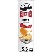 Pringles Potato Crisps Chips, Lunch Snacks, On-The-Go Snacks, Pizza, 5.5oz Can (1 Can)