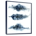 thumbnail image 3 of Designart 'Abstract Of Clouds Dark Blue Colored V' Modern Framed Canvas Wall Art Print, 3 of 4
