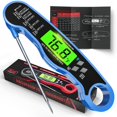 thumbnail image 1 of Meat Thermometer Digital - Fast Instant Read Food Thermometer for Cooking, Candy Making, Outside Grill, IP67 Waterproof Kitchen Thermometer with Backlight, Stocking Stuffers for Men - Blue, 1 of 6
