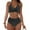 Black, variant on LADIGASU Swimsuits For Women 2 Piece Hawaiian Tropical Print Swim Cami Bra And Ruffles Bathing Sets Beachwear