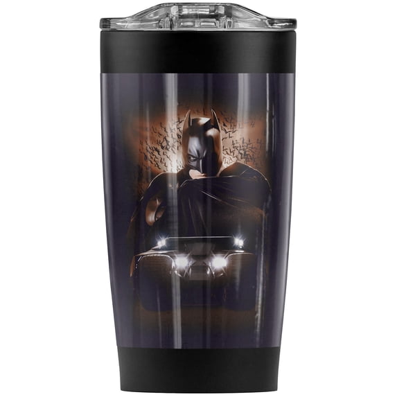 Batman Begins Tumbler Stainless Steel Tumbler 20 oz Coffee Travel Mug/Cup, Vacuum Insulated & Double Wall with Leakproof Sliding Lid | Great for Hot Drinks and Cold Beverages