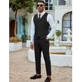 thumbnail image 3 of COOFANDY Black Vests Men Slim Fit Waistcoat Vest Notch Lapel Dressy Suit Vests, 3 of 6