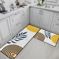 thumbnail image 3 of Yellow Sun Minimalist Home Kitchen Rugs and Mats Non Skid Washable Set of 2, Mid Century Bohemian Kitchen Mats for Floor, Geometric Kitchen Runner Rug, Abstract Kitchen Decor, 3 of 6