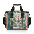 thumbnail image 7 of FORMRS Insulated Cooler Bag 24 Cans Capacity Soft Leakproof Lunch Box with Side Pockets, Window Scene, 7 of 7
