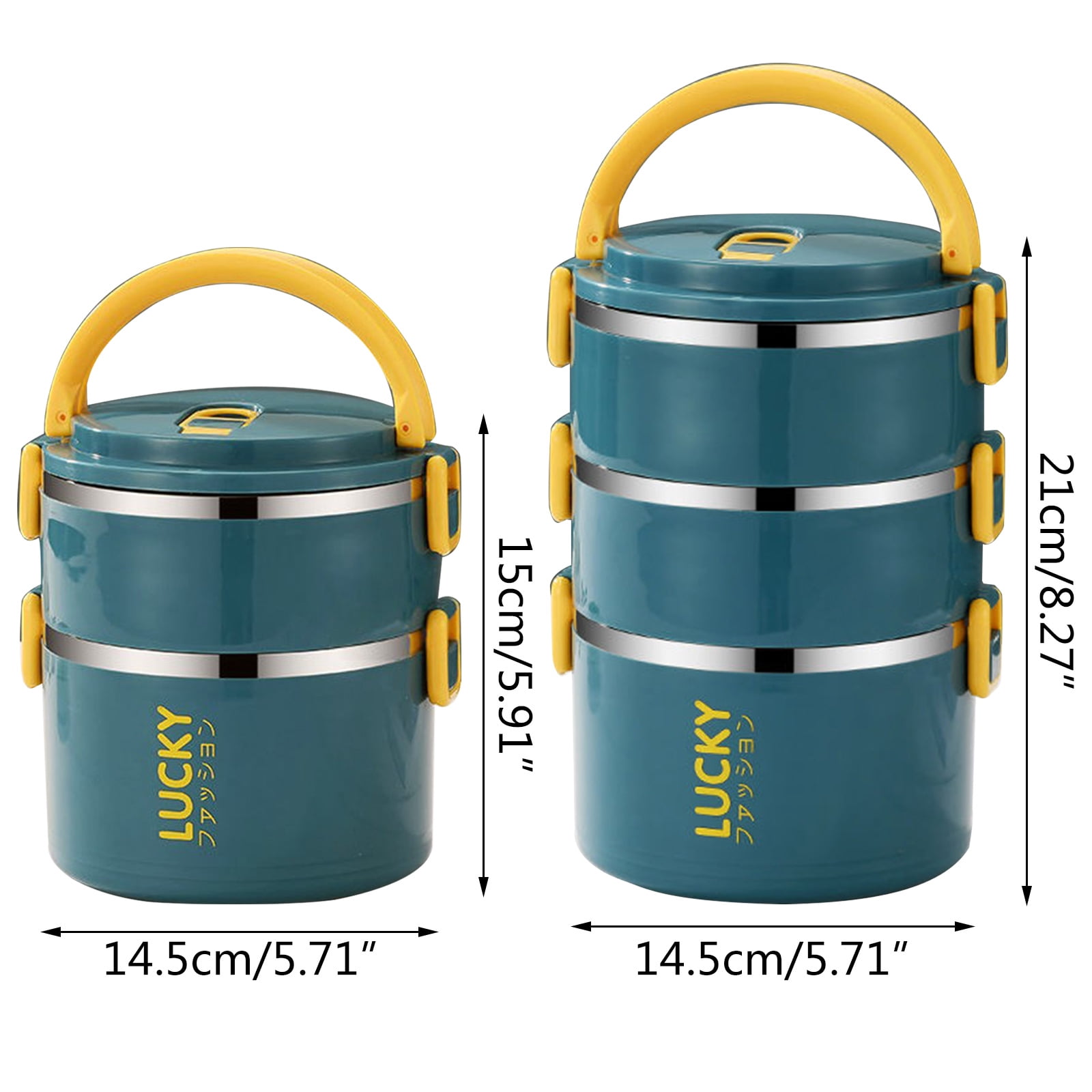 WINDLAND Multi-tiers Anti Rust Bento Boxes Odor Free for Creative Lunch Jar Heat Resistan