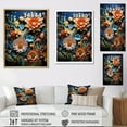 thumbnail image 4 of Designart "Artistic Expression With Colorful Botanicals I" Flowers Floater Framed Wall Decor, 4 of 5