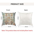 thumbnail image 4 of Pillow Cover, Green Ethnic Design Outdoor Decorative 20x20inch Throw Pillows for Couch, Bohemian Pattern Decor Cushion Linen Pillowcase for Bed Car Safa (ONLY Cover), 4 of 6
