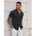 thumbnail image 3 of COOFANDY Mens Casual Wrinkle Free Shirts Short Sleeve Button Down Summer Stretch Dress Shirt, 3 of 6