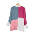 thumbnail image 4 of Lovskoo 2024 Cardigan Sweaters for Women Winter Contrast Color Cardigan Long Sleeve Sweater Cardigan Jacket Tops Hot Pink, 4 of 6
