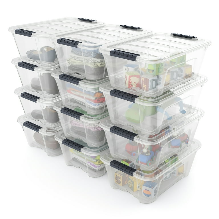Costway 12 Pack Plastic Storage Containers for Closet