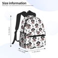 thumbnail image 4 of Vsdgher Pirate Puppy Print Unisex Large Capacity Bookbag Schoolbag Casual Daypack for High School/College/Teens/Travel/Work, 4 of 8