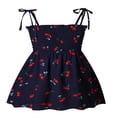 thumbnail image 1 of Bébé bébé Filles Glisser Robe Bretelles Sans Manches Floral Élastique Robe Soleil Été, 1 of 6