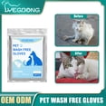 thumbnail image 4 of 6 uds gatos perros guantes de limpieza no tejidos sin enjuague guantes desechables para mascotas toallitas, 4 of 9