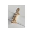 thumbnail image 1 of Goldtone Pave Clear Crystal Elongated Bar Stretch Ring, 1 of 1