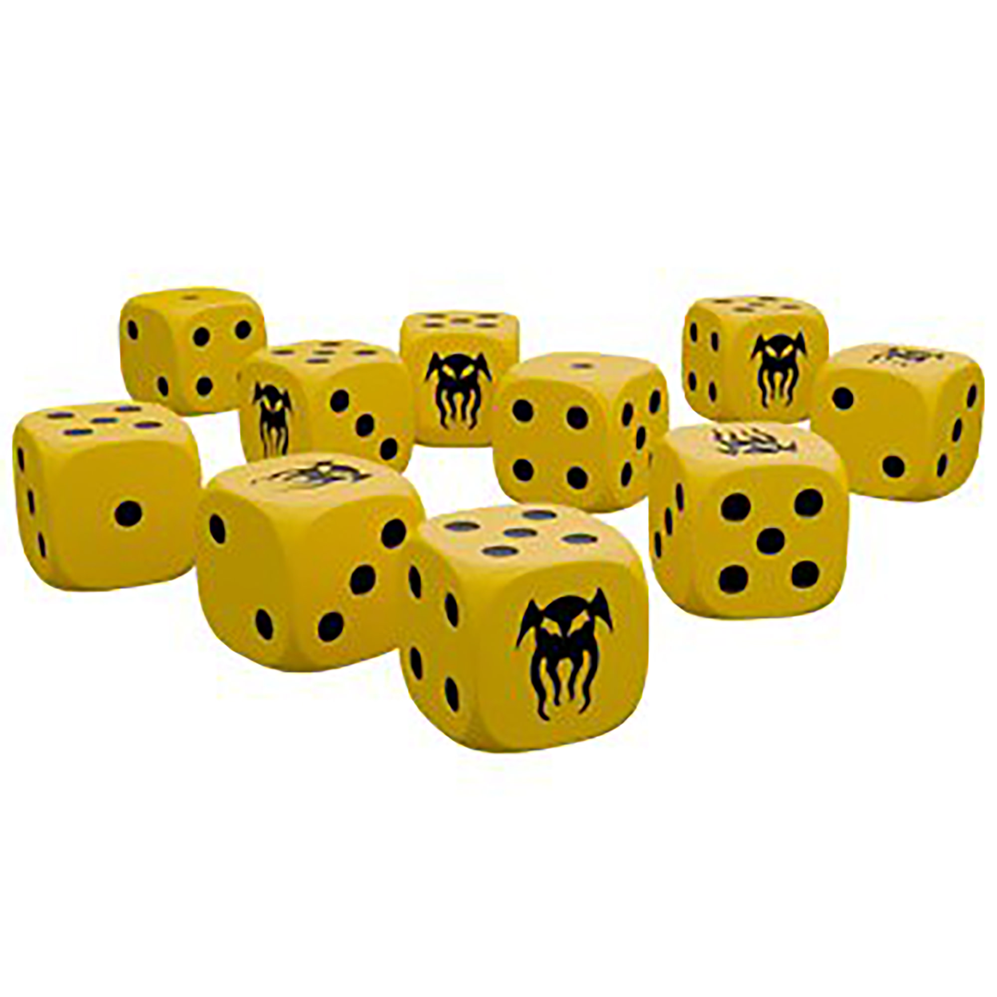 Cohors Cthulhu: Tactics - Dice Pack - 38 Piece d6 RPG Die Set, Multicolor, Magic-Threat-Fear-Combat, Cthulhu Head Symbol, Dice Bag, Game Accessory