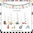 thumbnail image 6 of kreat4joy Two Fast Birthday Decorations, Race Car 2nd Birthday Decorations Two Fast Banner Retro Pastel Racing Car Hanging Swirls Streamer for Boys Girls 2 Years Old Birthday Party, 6 of 7