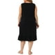 thumbnail image 4 of Vestidos de noche sin mangas para mujeres de tallas grandes Agnes Orinda, pijamas suaves y cómodos con estampado de gatos 4X negro, 4 of 8