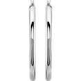 thumbnail image 2 of 14k White Gold 40mm Polished Tube Hoop Earring Hoop Earring for Women - 2.8 Grams, 2 of 2