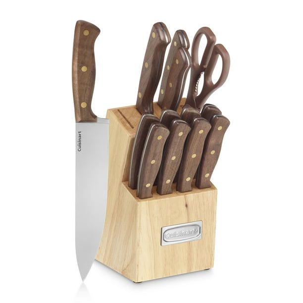 Cuisinart Advantage TripleRivet Walnut Cutlery 14Piece Block